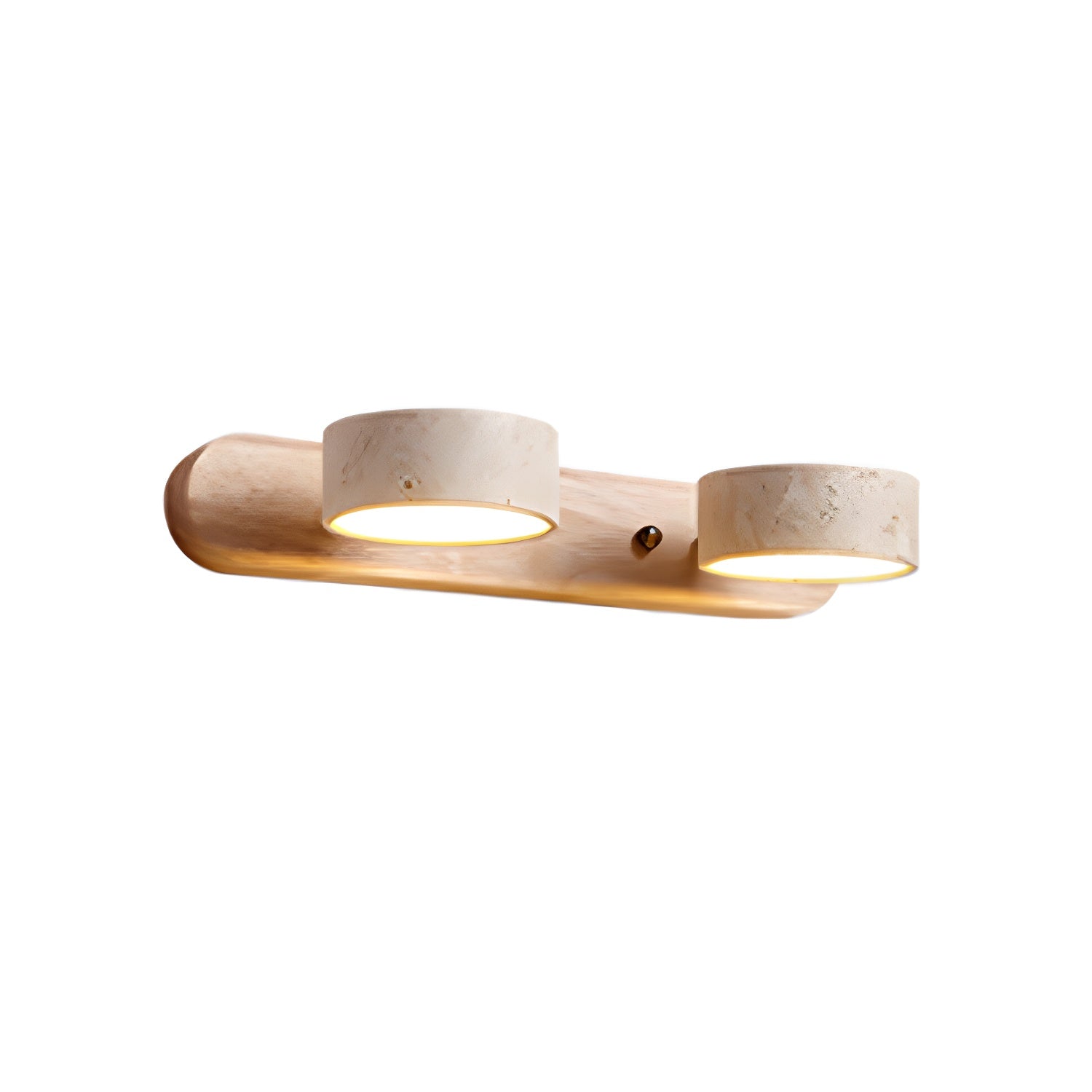 Modern Travertine Round LED Wall Sconce 1-Light