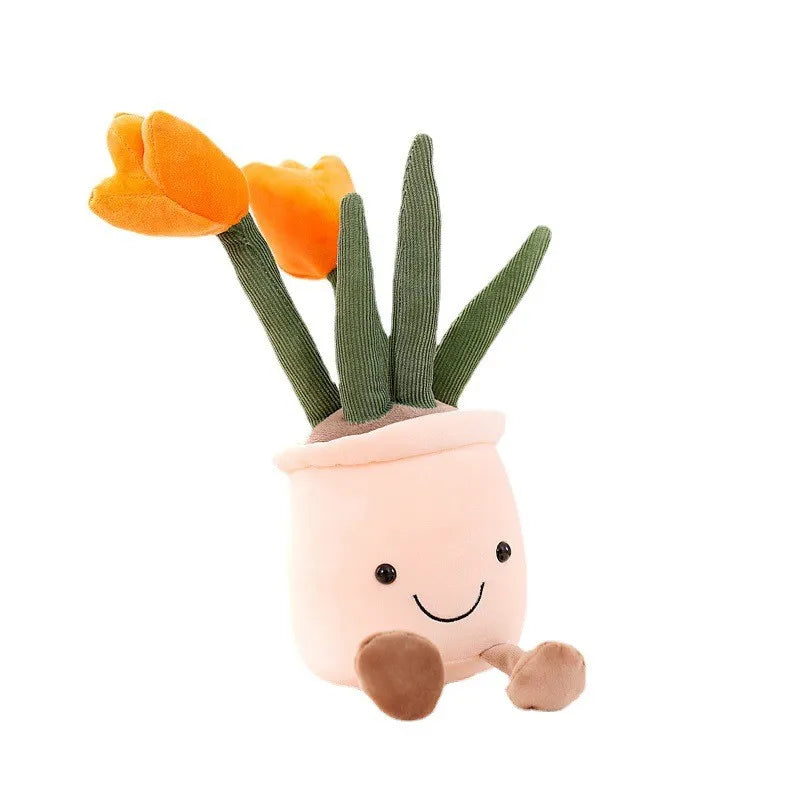 Guili | BloomBuddy | Cheerful cuddle fun - Soft plush tulip in playful colors