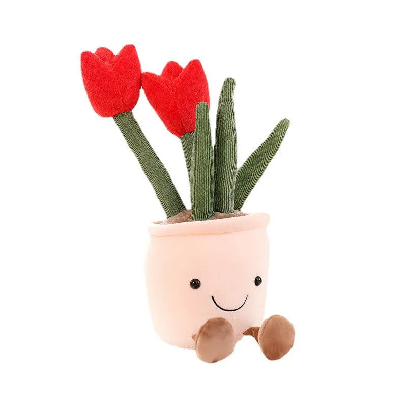 Guili | BloomBuddy | Cheerful cuddle fun - Soft plush tulip in playful colors