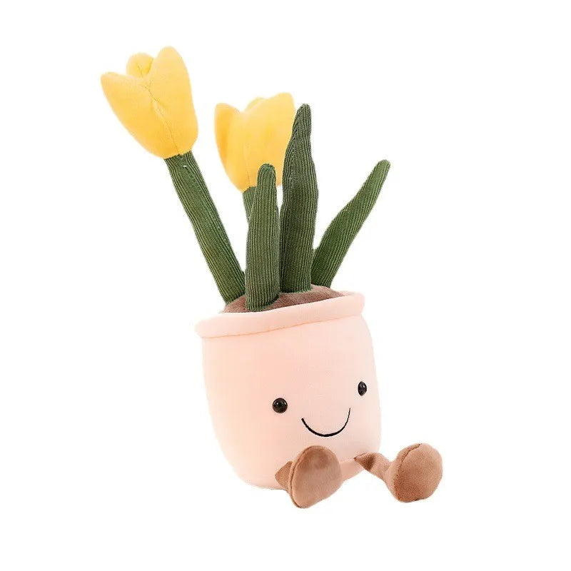 Guili | BloomBuddy | Cheerful cuddle fun - Soft plush tulip in playful colors