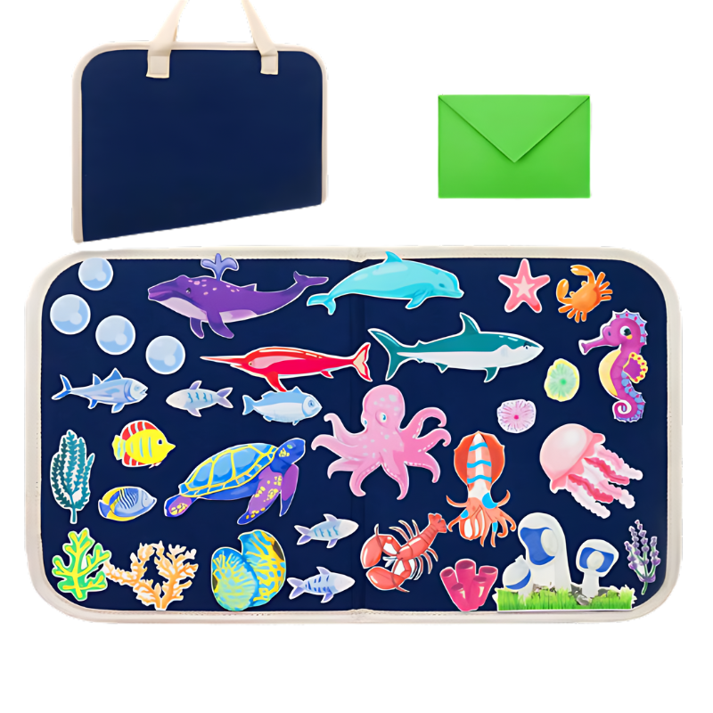 Guili | Montessori Felt | Calm play - Educational Busy Board with Felt Animals for Children