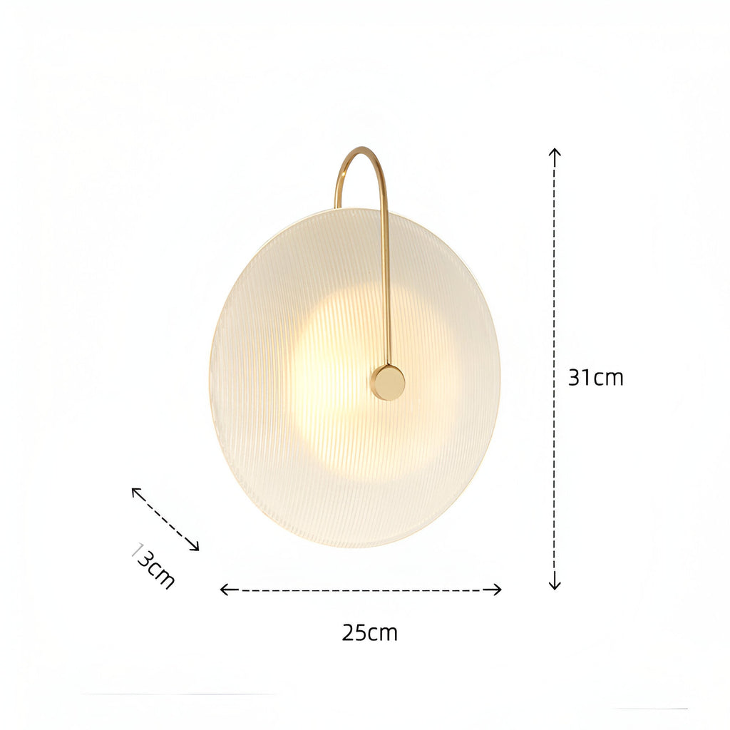 Postmodern Nordic Frosted Glass Round Wall Sconce LED 1-Light