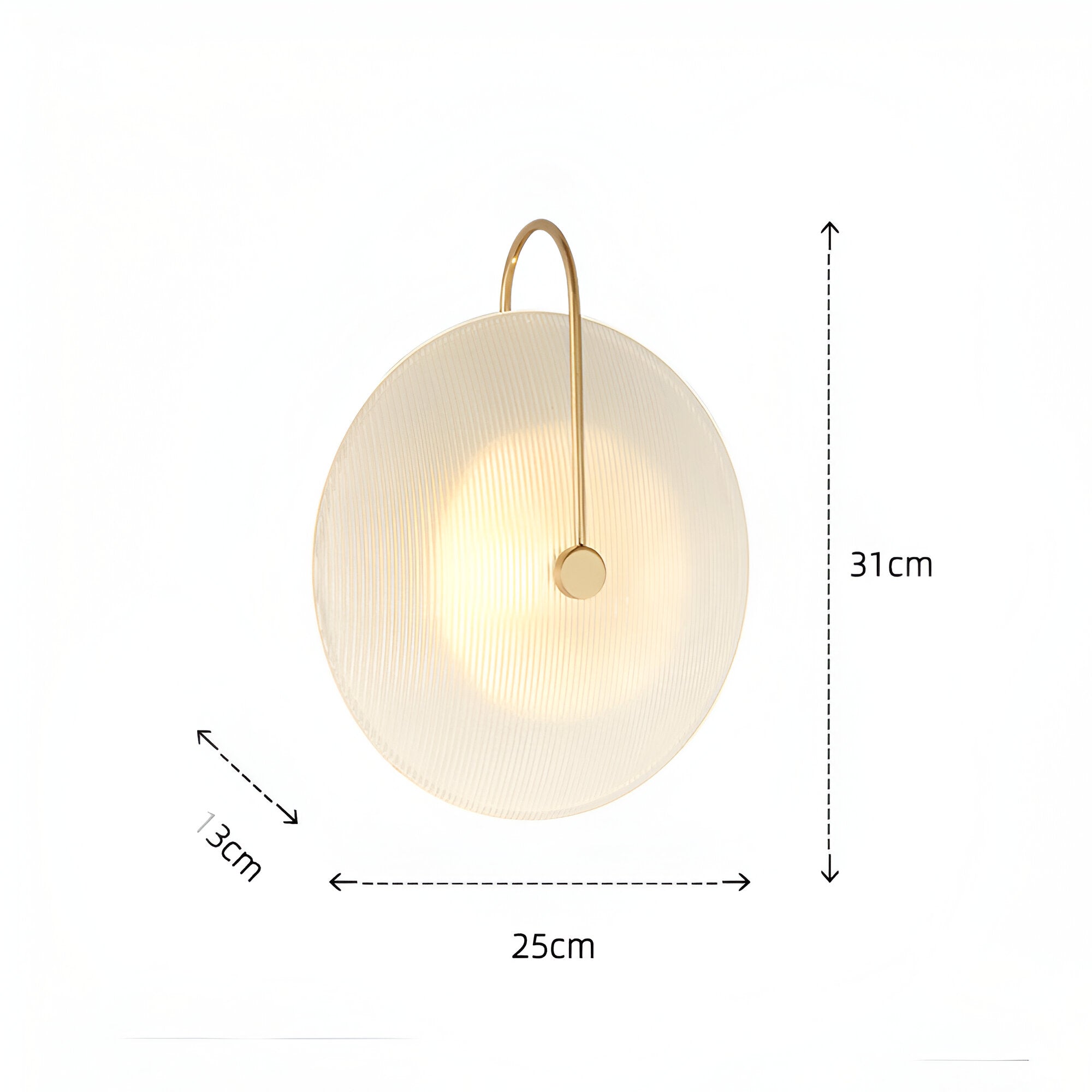 Postmodern Nordic Frosted Glass Round Wall Sconce LED 1-Light