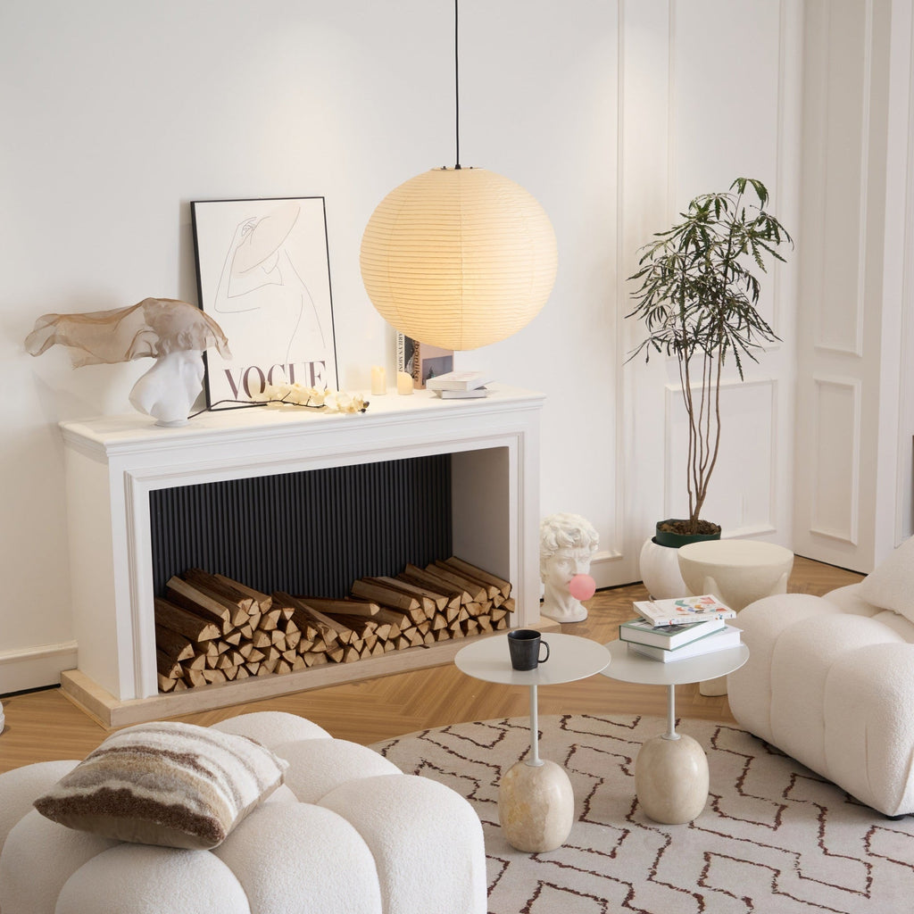 Japanese Washi Paper Globe Pendant Light 1-Light