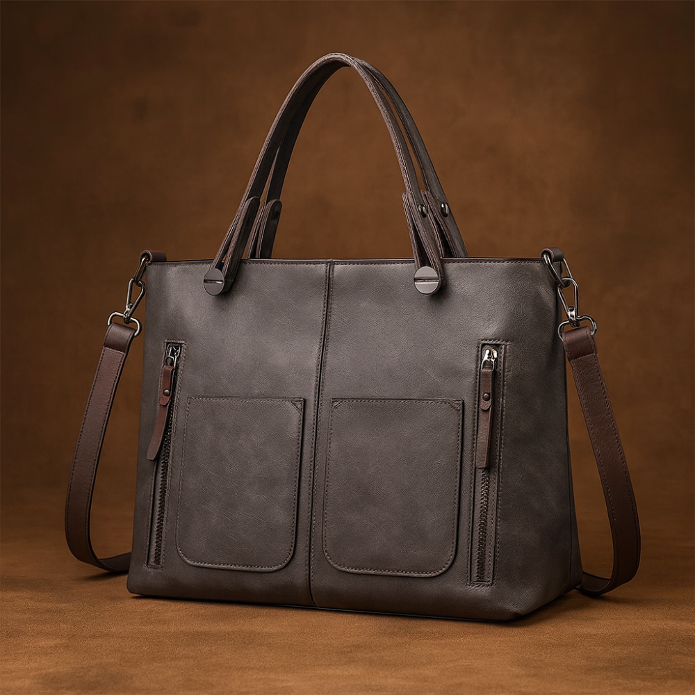 Guili | Women’s Leather Tote Handbag Shoulder Crossbody Multi Compartments