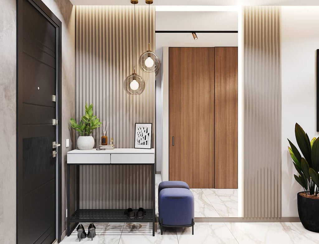 Modern Cylinder Glass Brass Pendant Light 1-Light