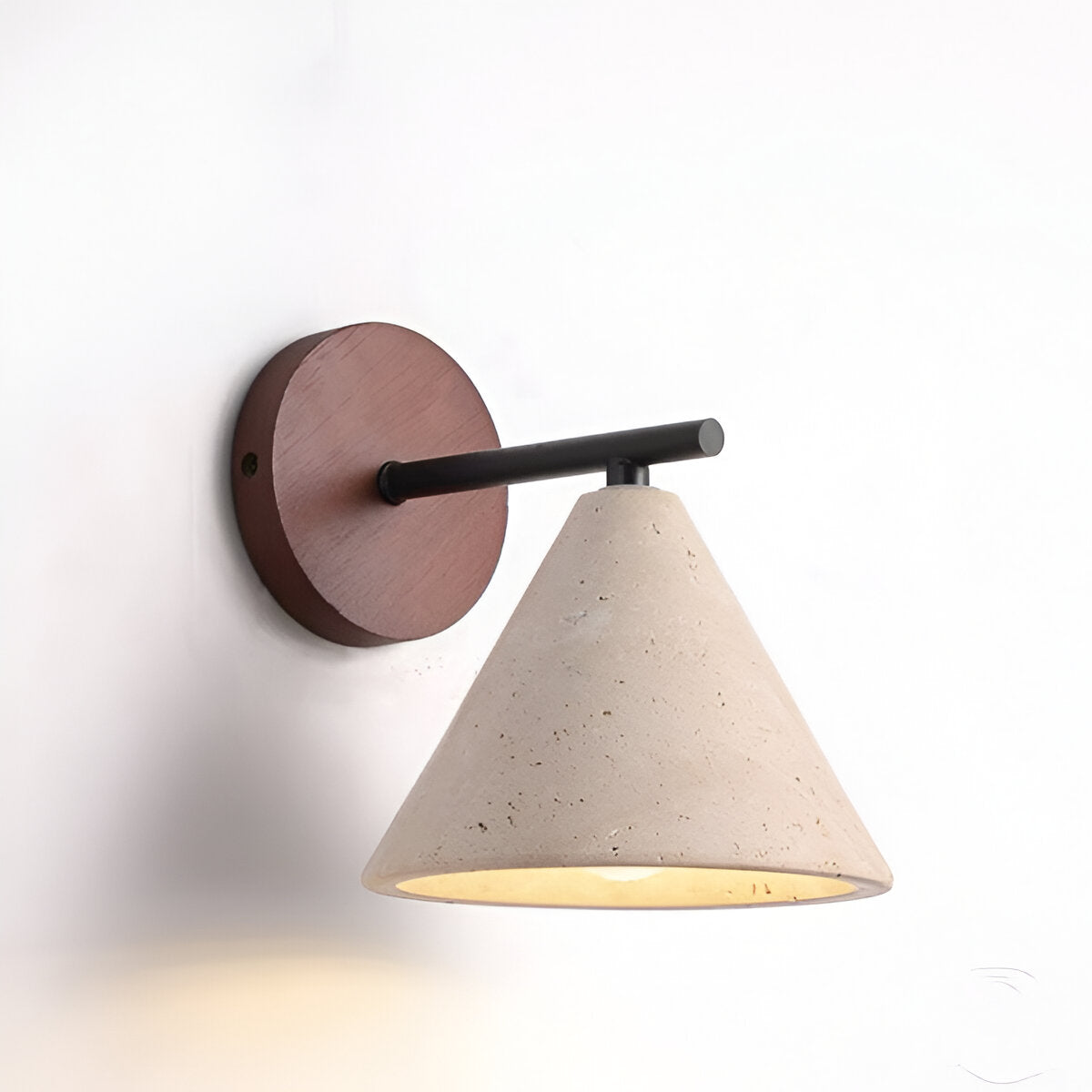 Modern Travertine Cone Wall Sconce LED 1-Light