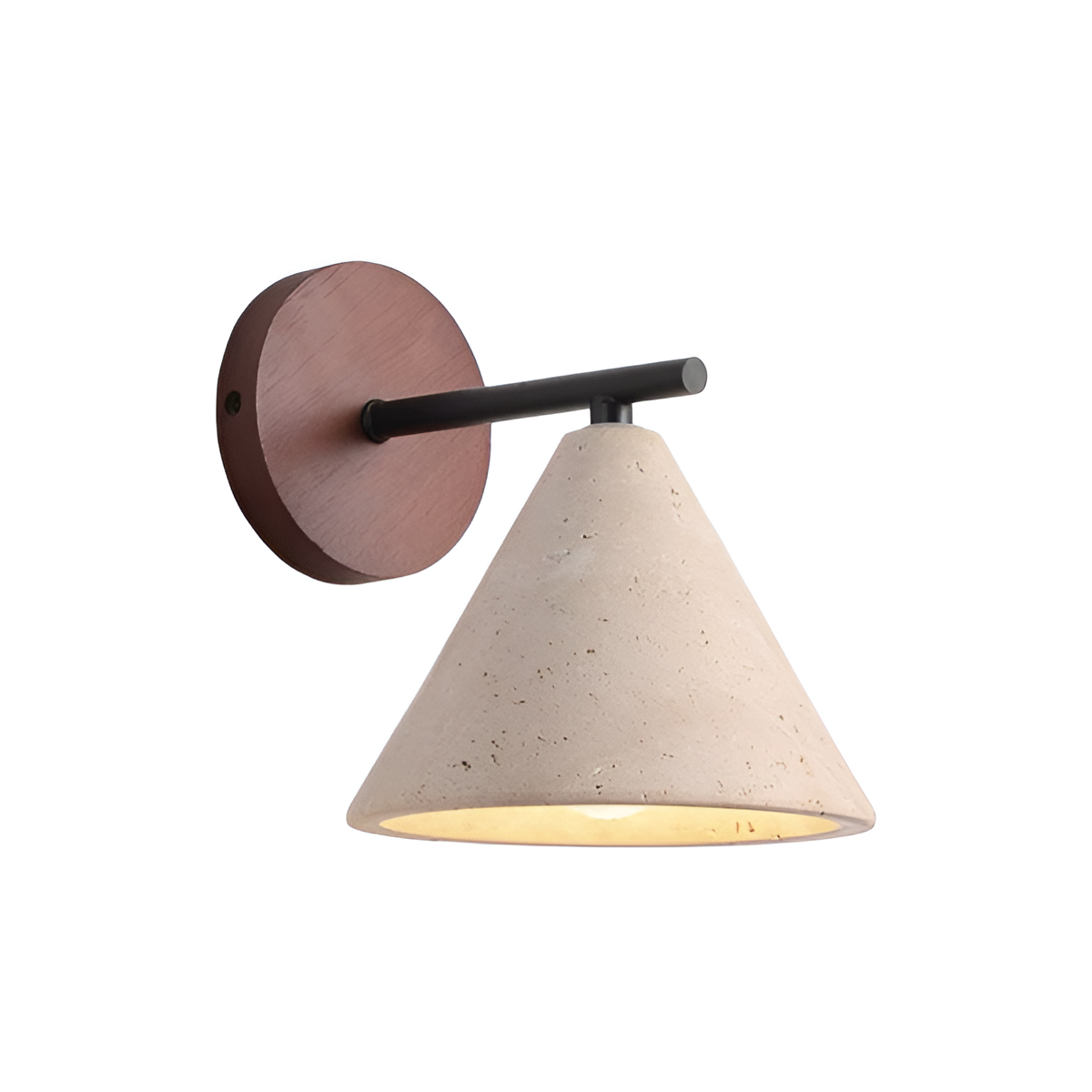 Modern Travertine Cone Wall Sconce LED 1-Light