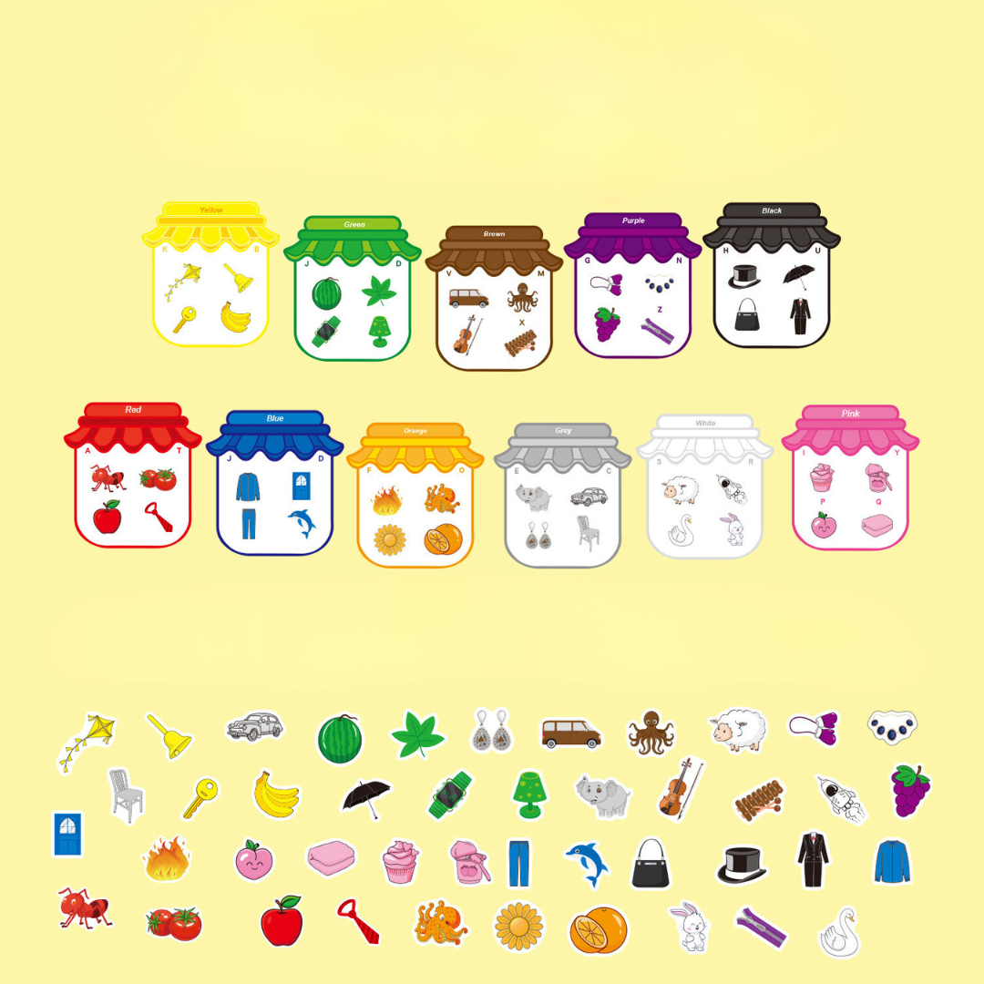 Guili | Magnetix MagnetoKidz | Learning with fun - Magnetic color sorting stickers