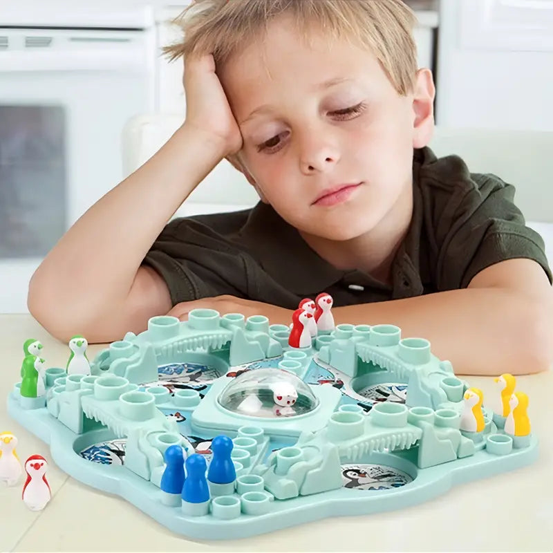 Guili | CoolQuest | Penguin Slide - Children's Desktop Puzzle Dice Game Toy