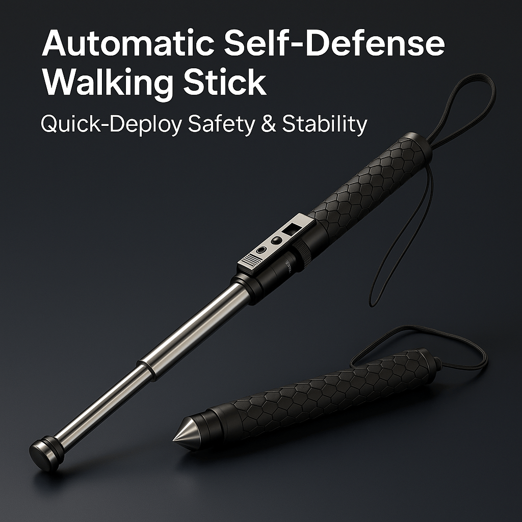 Guili | AllGuard Stick – Automatic Self-Defense Walking Stick with Stability Support