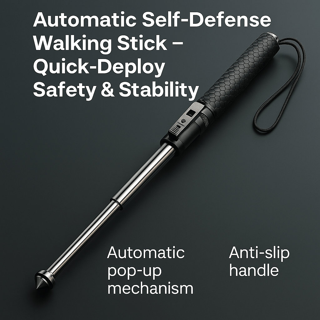 Guili | AllGuard Stick – Automatic Self-Defense Walking Stick with Stability Support