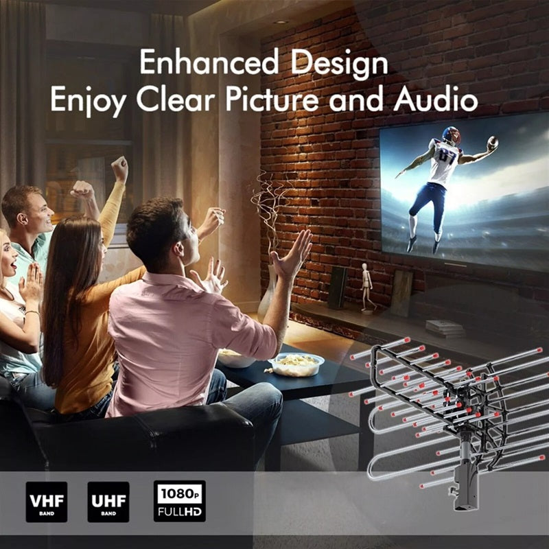 Guili | Long Range Outdoor TV Antenna with HD Signal Booster