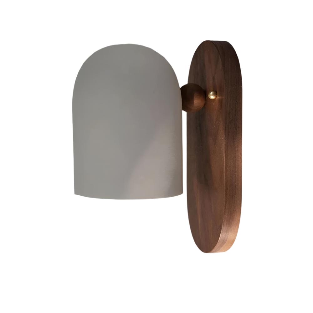 Nordic Zen Walnut Metal Wall Sconce LED 1-Light