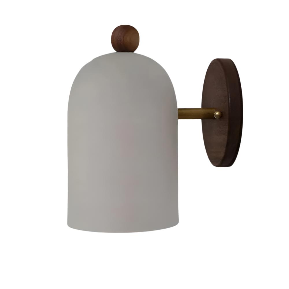 Nordic Zen Walnut Metal Wall Sconce LED 1-Light