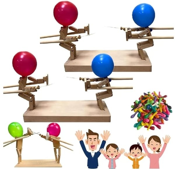 Guili | Bamboo Playmates | Laughing together, playing together - Wooden fight robots