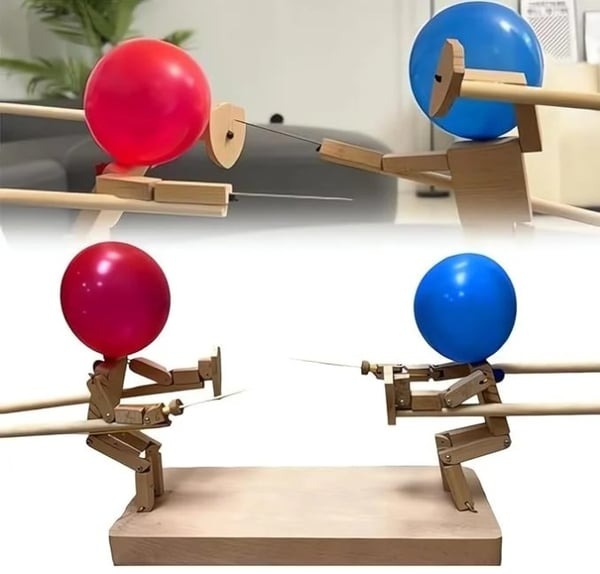 Guili | Bamboo Playmates | Laughing together, playing together - Wooden fight robots
