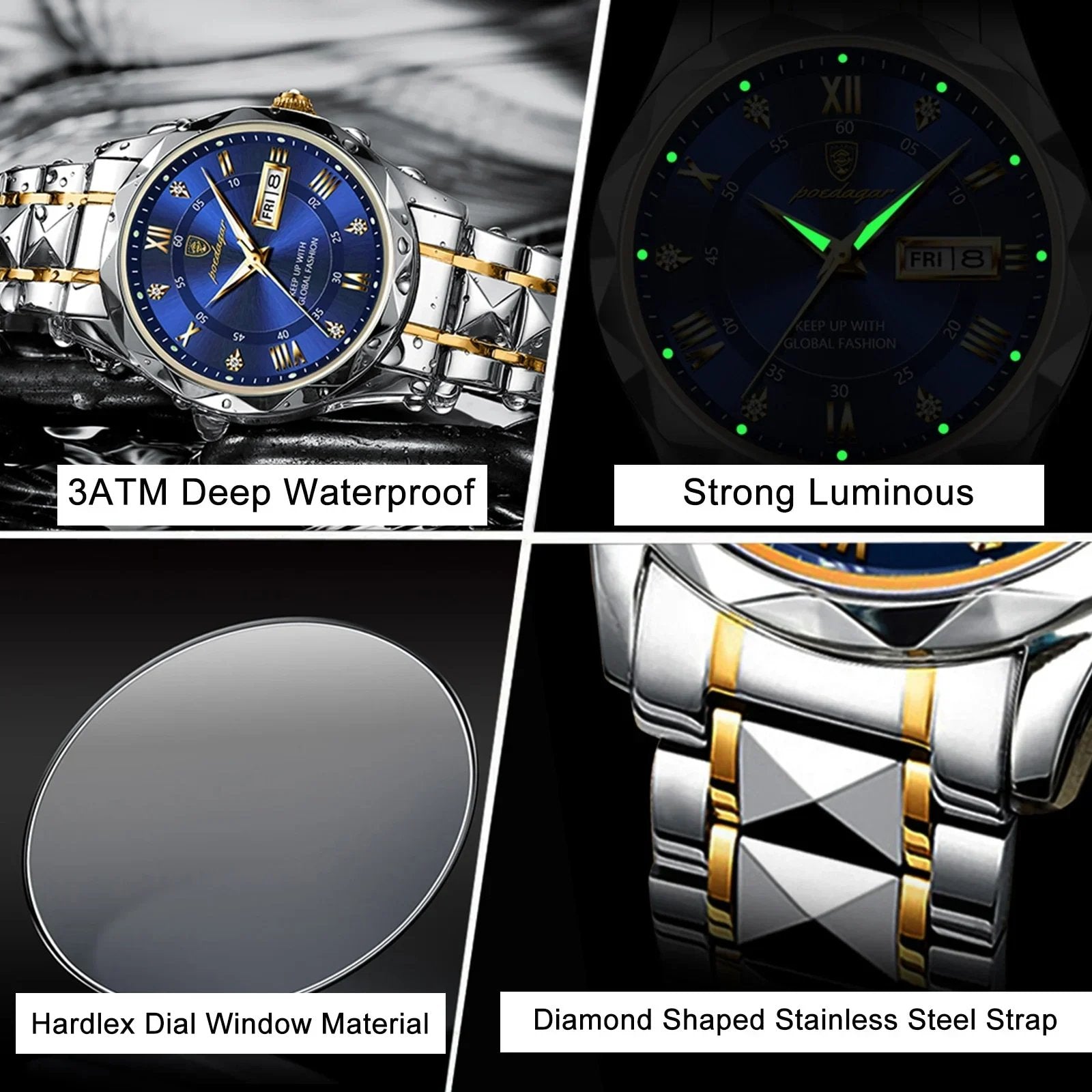 Guili | Waterproof Top Brand Luxury Man Wristwatch With Luminous