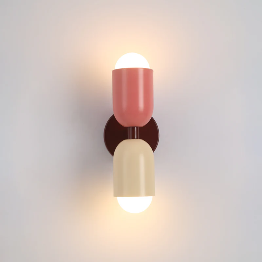 Modern Metal Cylinder LED Wall Sconce 2-Light