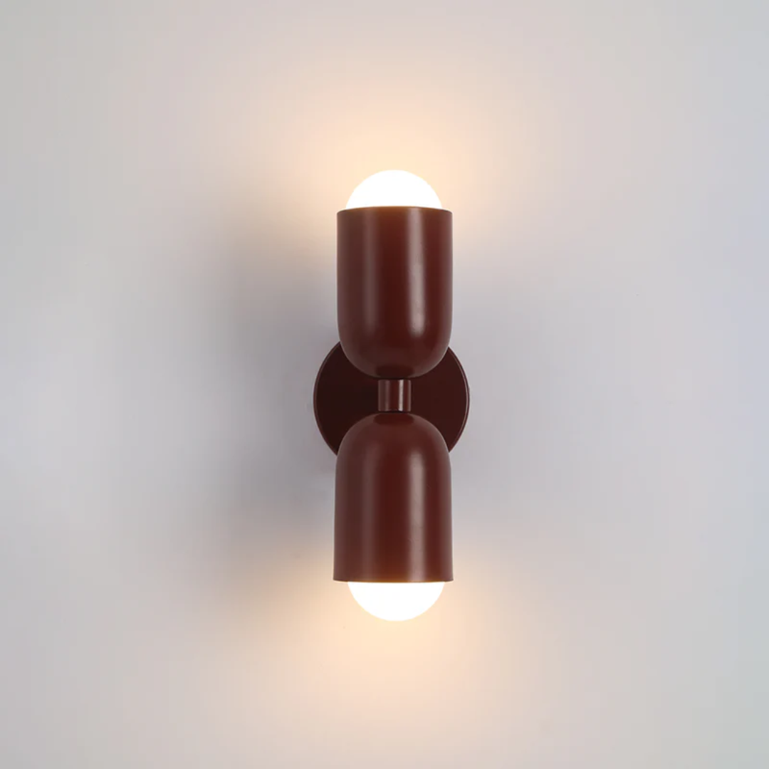 Modern Metal Cylinder LED Wall Sconce 2-Light