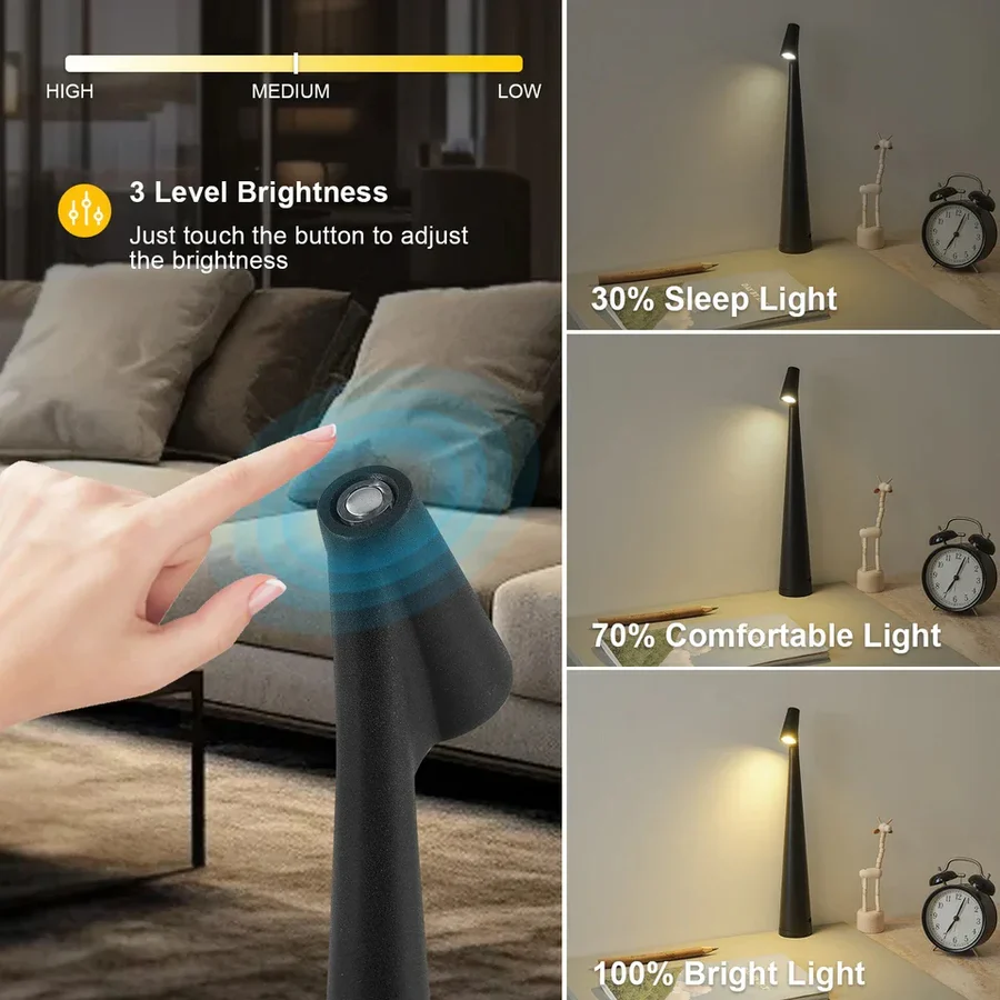 Guili | Touch Control Reading Light with Tri Color Dimming