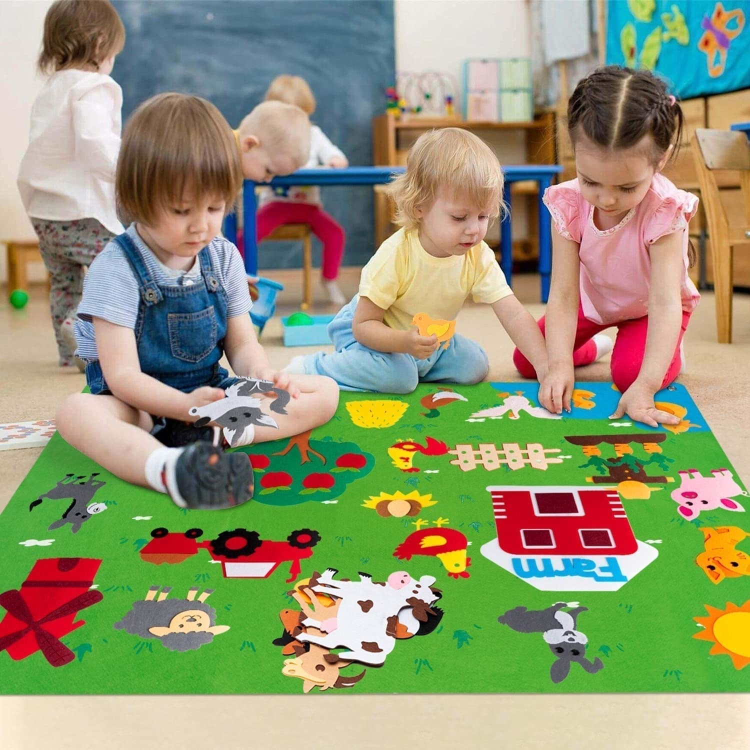 Guili | Felt board with animals | Educational toys for toddlers - Discover the world