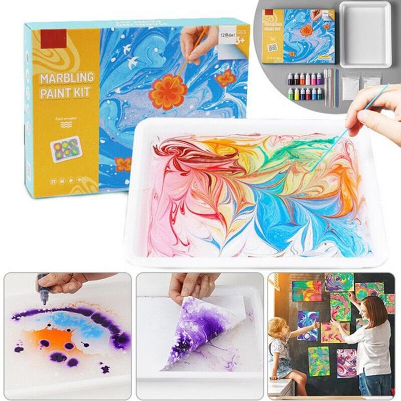 Guili | MarbloCraft | Creative fun - Watercolor Marble Paint Set for DIY Painting