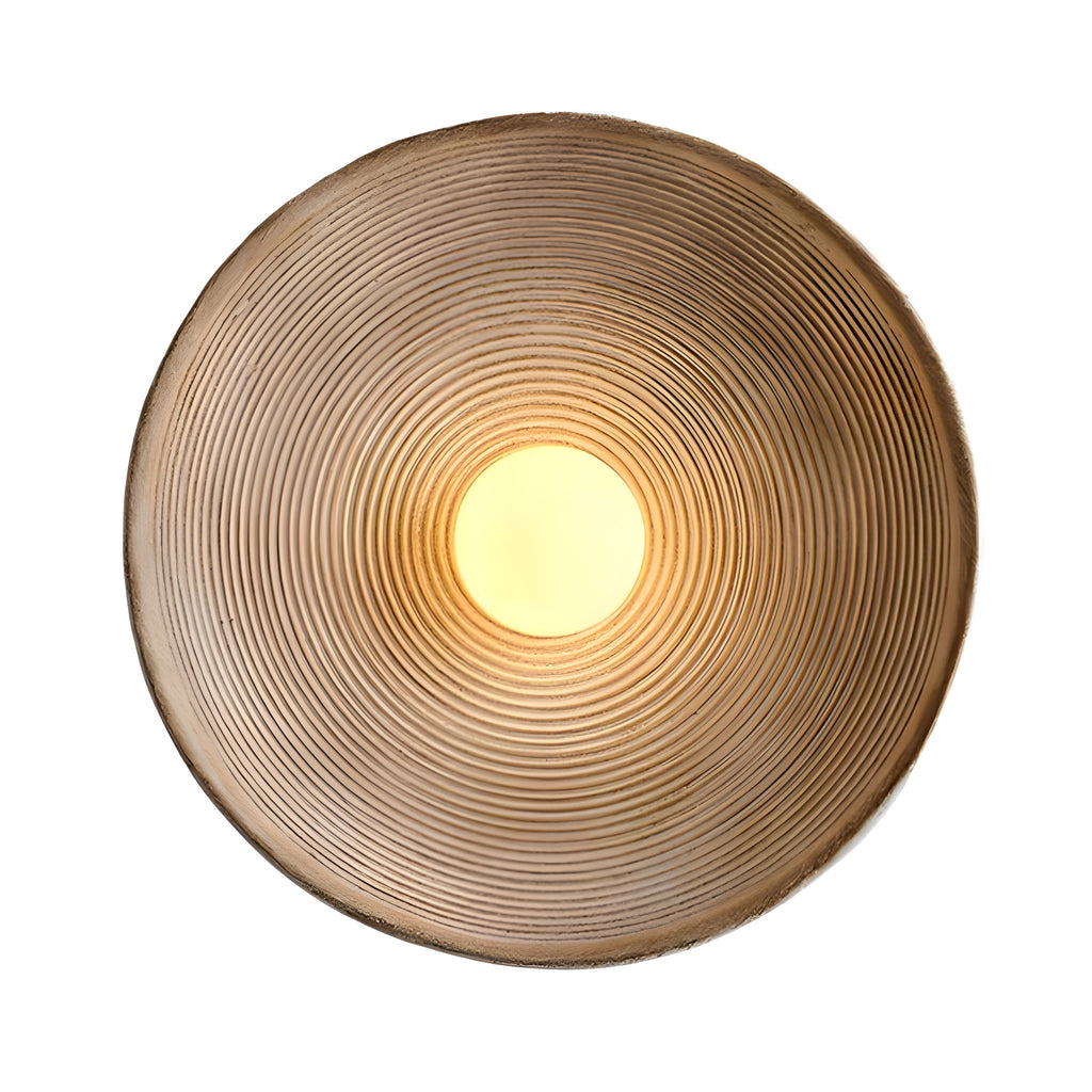 Retro Resin Ceramic-style Round Wall Sconce LED 1-light