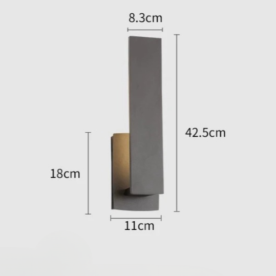 Minimalist Waterproof Outdoor Square Wall Sconce LED 1-Light