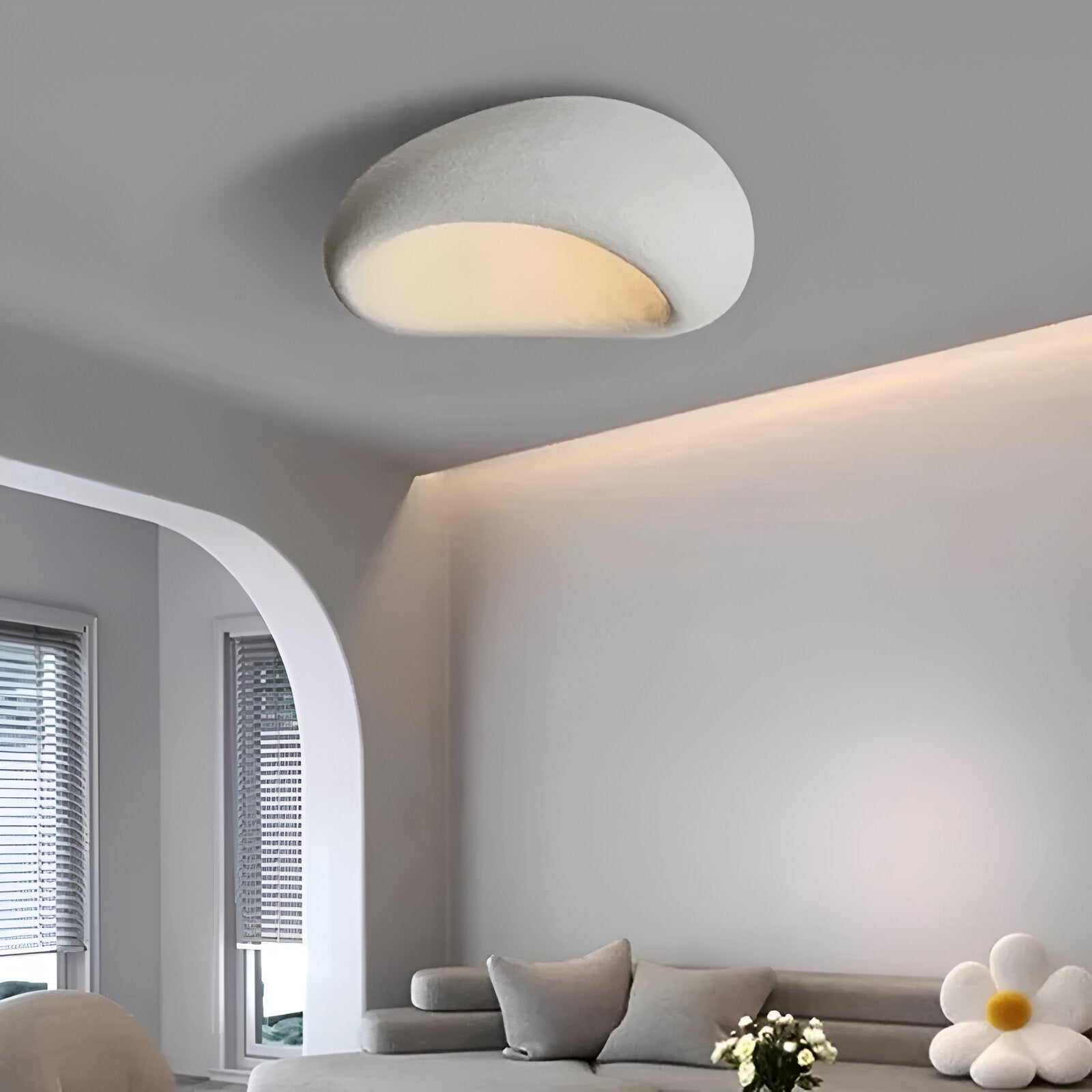 Nordic Wabi-Sabi Minimalist LED Stone Ceiling Light