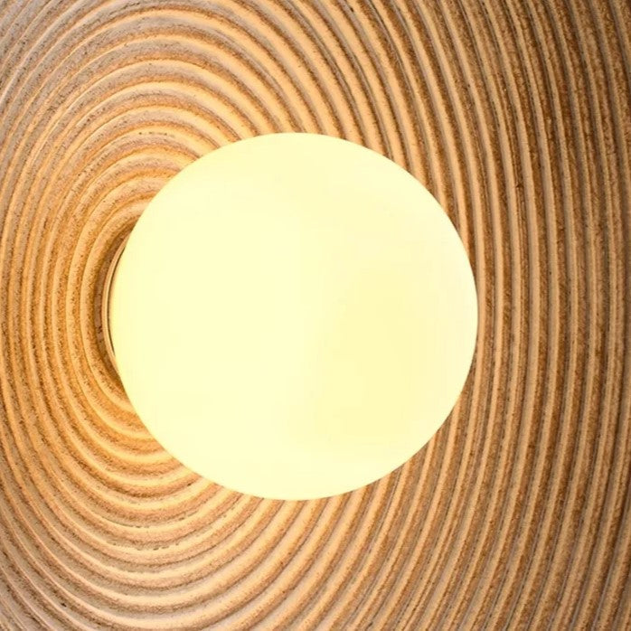 Retro Resin Ceramic-style Round Wall Sconce LED 1-light