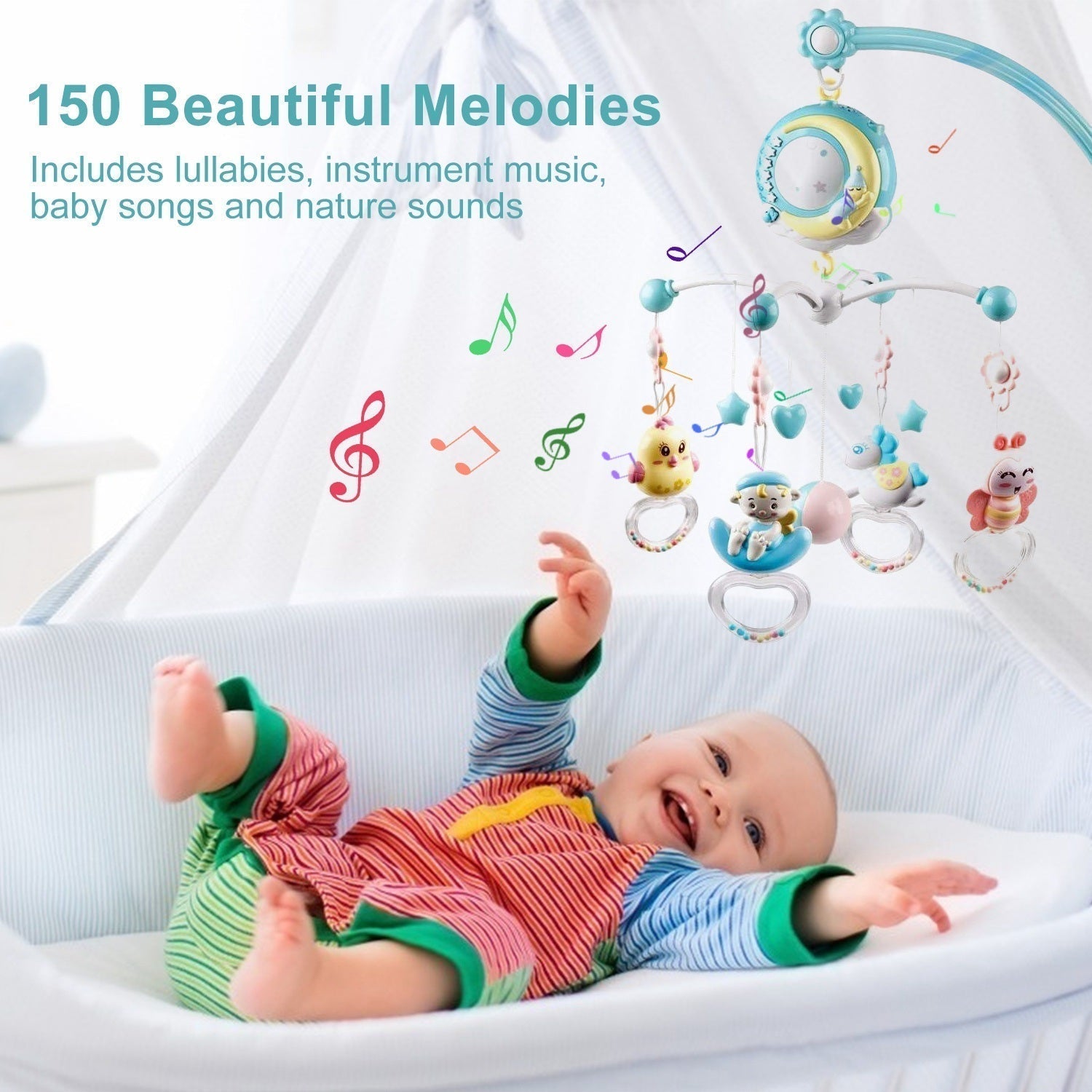 Guili | DreamStar Baby Mobile | Brings calm and magic to the crib - Relaxing and stimulating toy