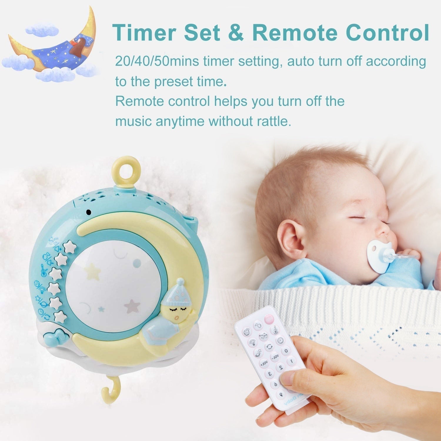 Guili | DreamStar Baby Mobile | Brings calm and magic to the crib - Relaxing and stimulating toy