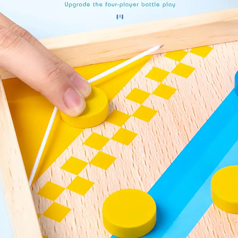 Guili | EcoToys EduPlay | Educational and Entertaining - Wooden 2-in-1 Board Game for Family Fun