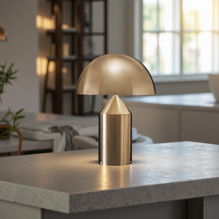 Nordic Brass Dome LED Table Lamp 3-Light