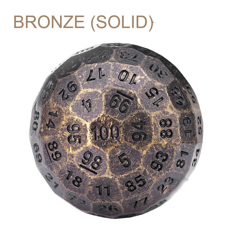 Guili | 100 Sided Polyhedron Metal Dice with Numbering, Designed for Big Party & More Possibilities