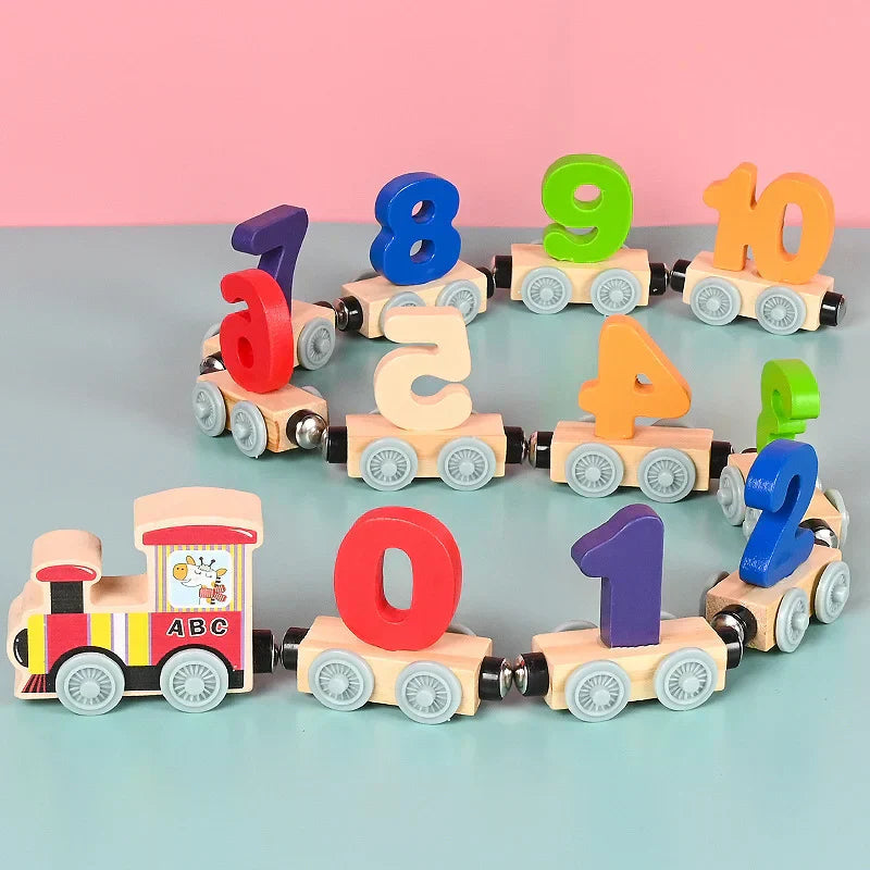Guili | Magnetix TrainMaster | Learn Playful - 27-piece Magnetic Number & Animal Train Set for Kids