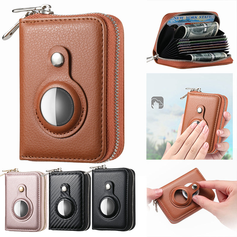 Guili | Intelligent AirTag-Zip RFID Leather Wallet