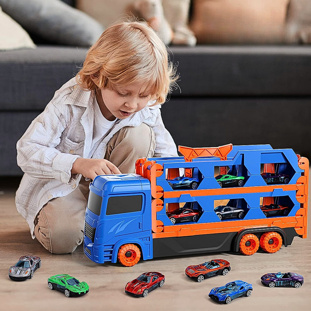 Guili | Transport Truck Toy | Exciting - Race Track and Die-Cast Set