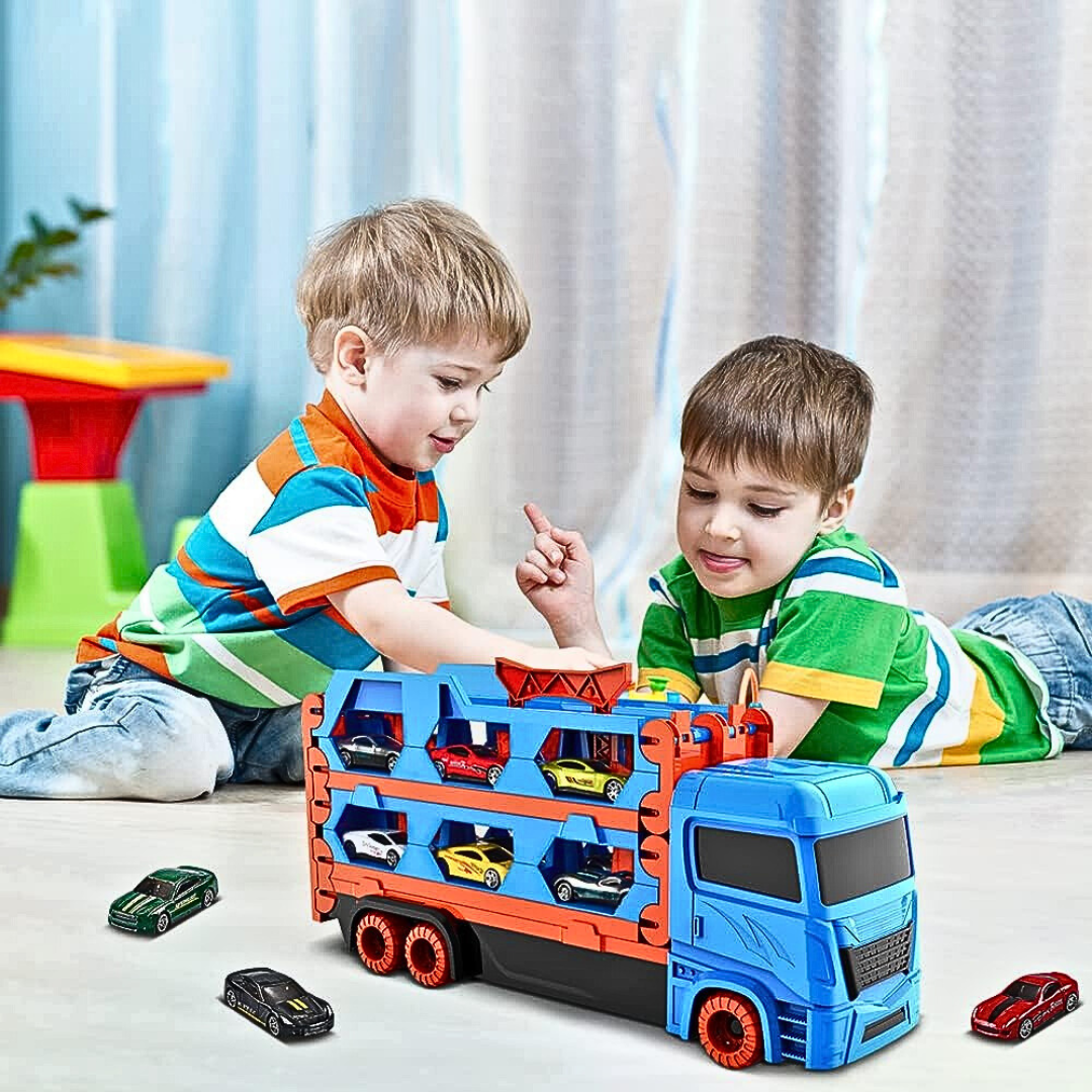 Guili | Transport Truck Toy | Exciting - Race Track and Die-Cast Set
