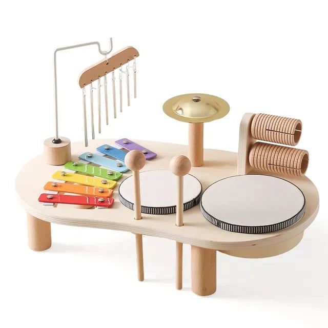 Guili | Educational Wooden Music Table – Complete Instrument Set for Toddlers, from 3 years