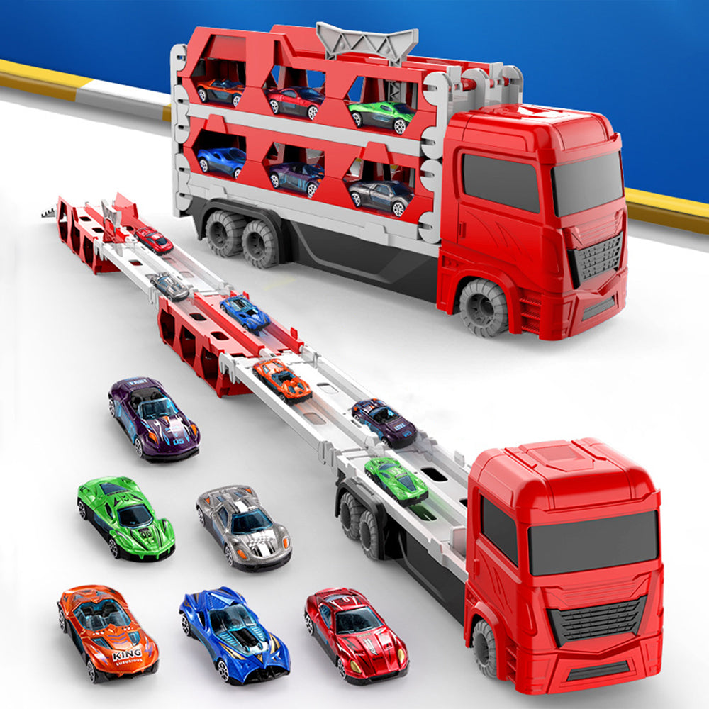 Guili | Transport Truck Toy | Exciting - Race Track and Die-Cast Set