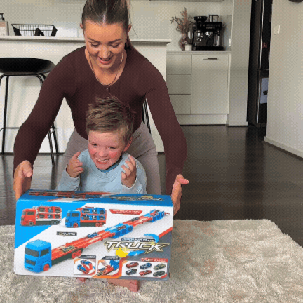 Guili | Transport Truck Toy | Exciting - Race Track and Die-Cast Set