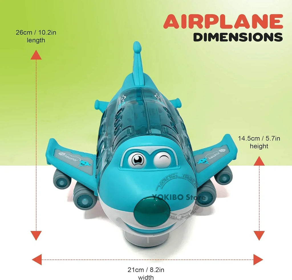 Guili | Airplane Toy | Bump Go with Light and Sounds - Educational Toy for Children