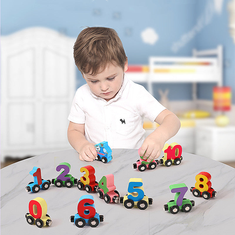Guili | Magnetix TrainMaster | Learn Playful - 27-piece Magnetic Number & Animal Train Set for Kids