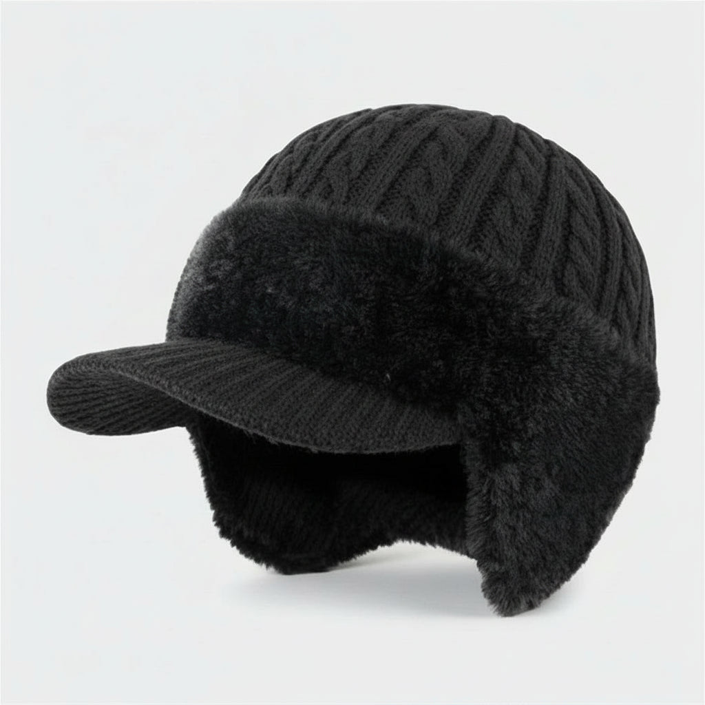 Cold Weather Trapper Hat with Ear Protection - Winter Warmth Hat