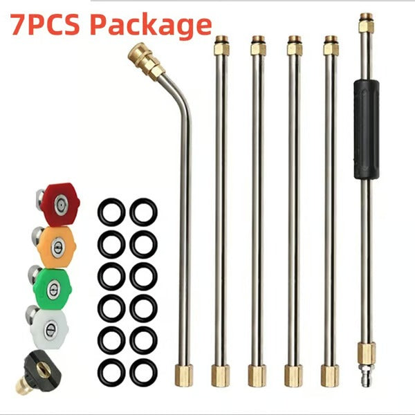 Guili | Telescoping Pressure Washer Wand | 24 ft Reach | Brass & Stainless Steel | 4000 PSI Rated