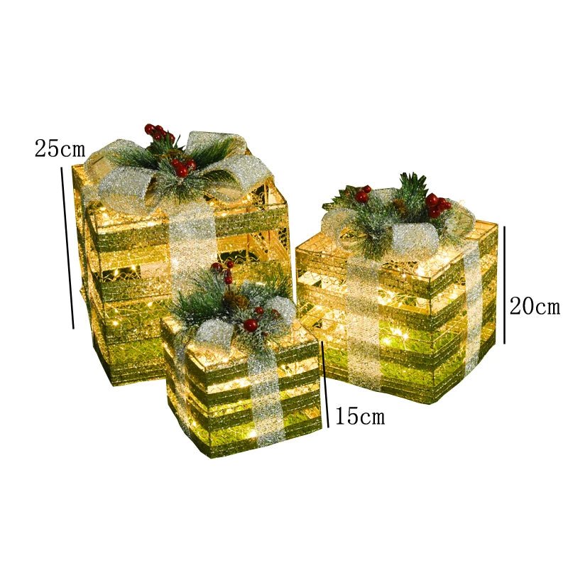 Guili | LED Christmas Christmas Tree, Snowman or Gift Box Decoration – Snowman & Fawn Tree Decorations, Perfect Holiday Ornaments & New Year Gifts