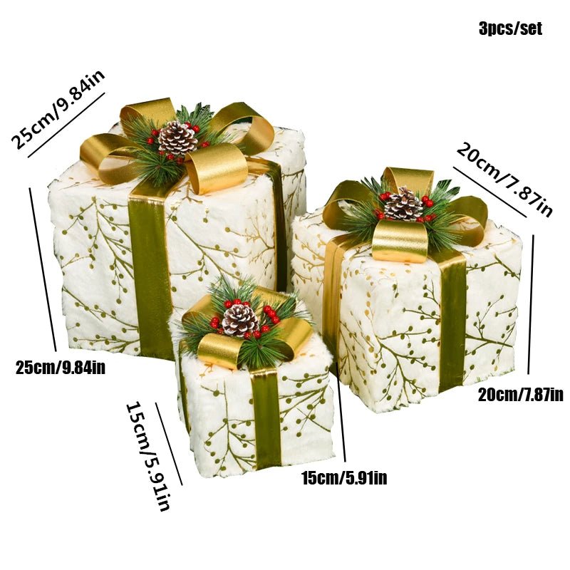 Guili | LED Christmas Christmas Tree, Snowman or Gift Box Decoration – Snowman & Fawn Tree Decorations, Perfect Holiday Ornaments & New Year Gifts