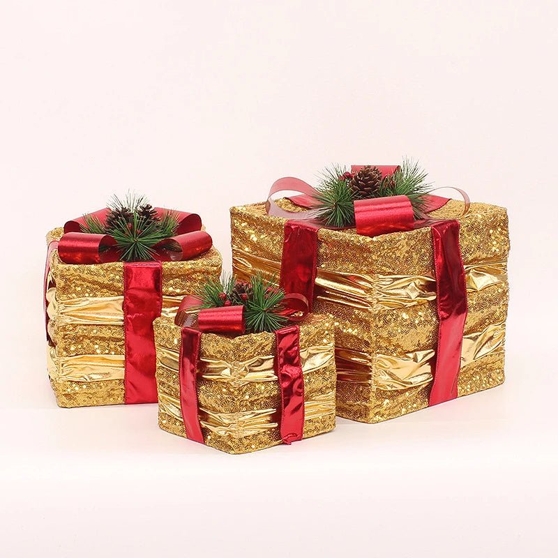 Guili | LED Christmas Christmas Tree, Snowman or Gift Box Decoration – Snowman & Fawn Tree Decorations, Perfect Holiday Ornaments & New Year Gifts